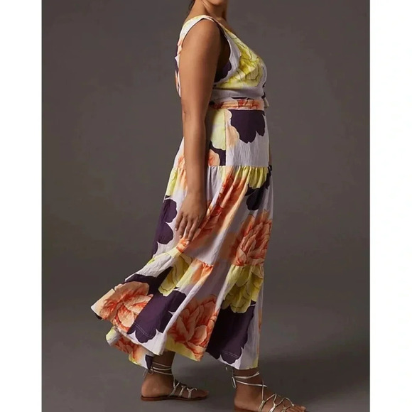 Anthropologie Maeve NEW Floral Wrap Maxi Dress 26W - Picture 2 of 14